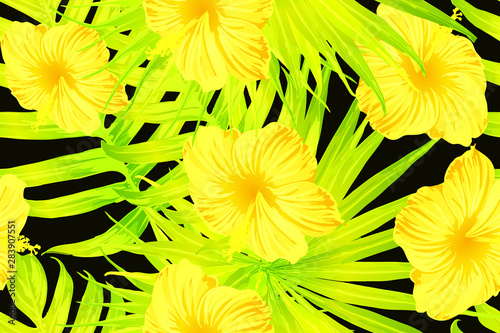 Yellow exotic pattern.