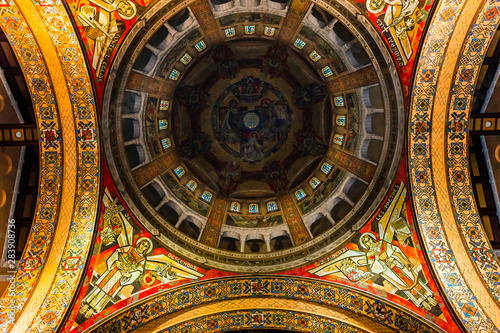 interiors of Sainte-Therese basilica, Lisieux, France © photogolfer