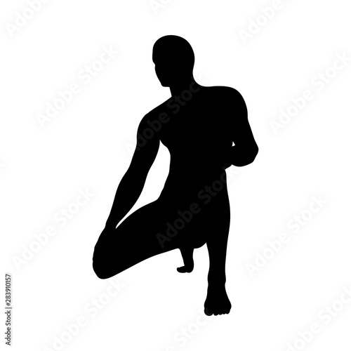 Sitting Pose Man Silhouette