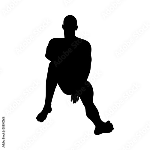 Sitting Pose Man Silhouette