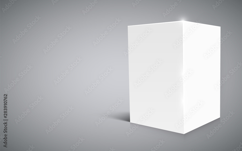 Blank white cube isolated on white background. Blank white cube isolated on white background.