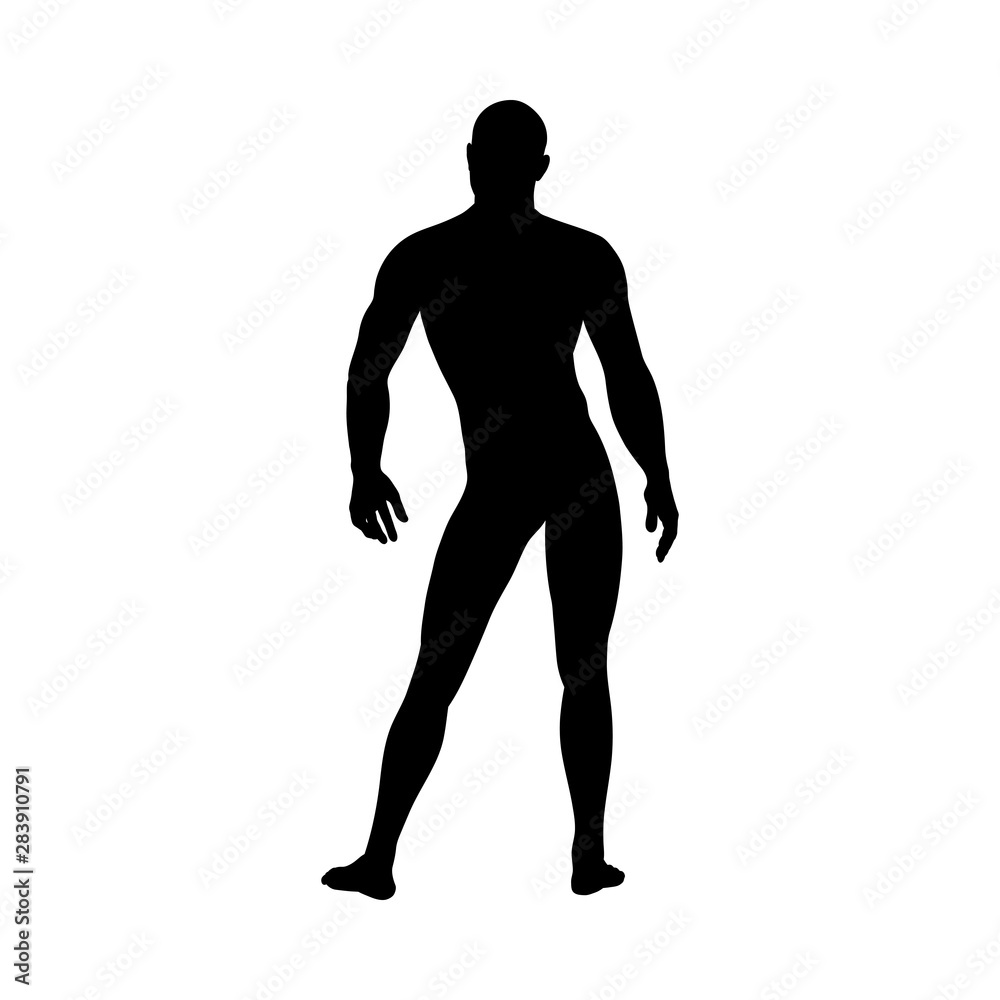 Standing Pose Man Silhouette Standing Pose Man Silhouette