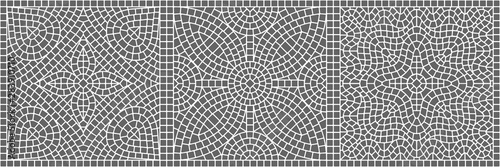 Ancient mosaic ceramic tile pattern.