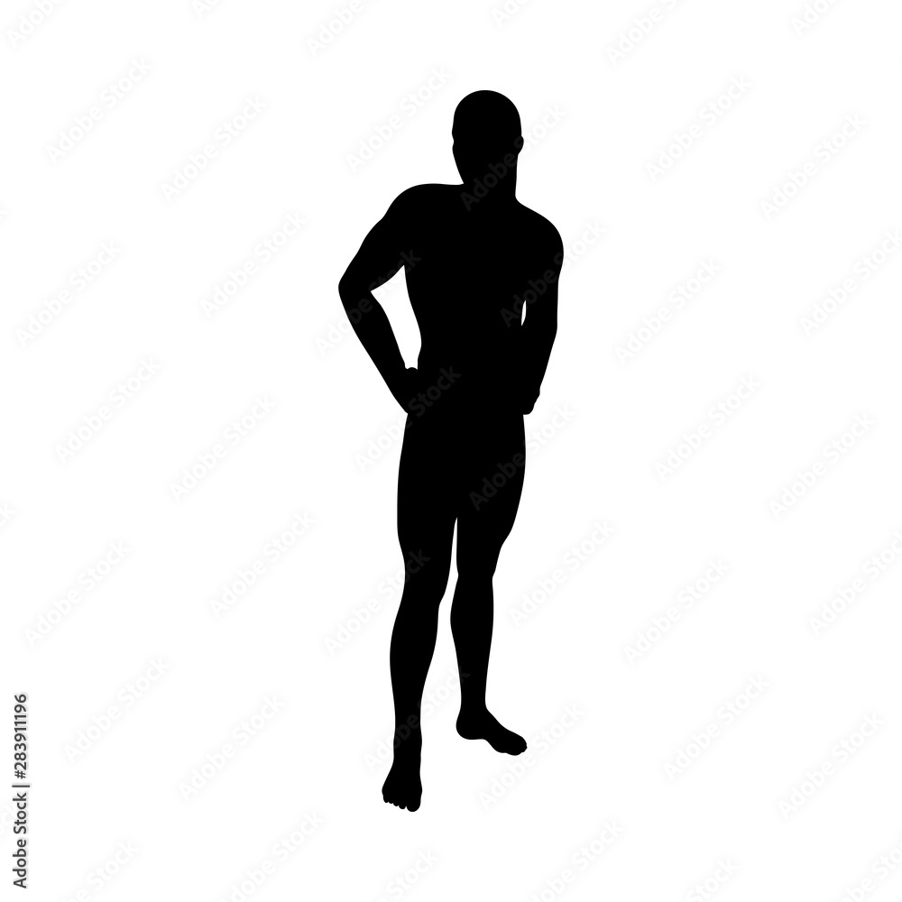 Standing Pose Man Silhouette