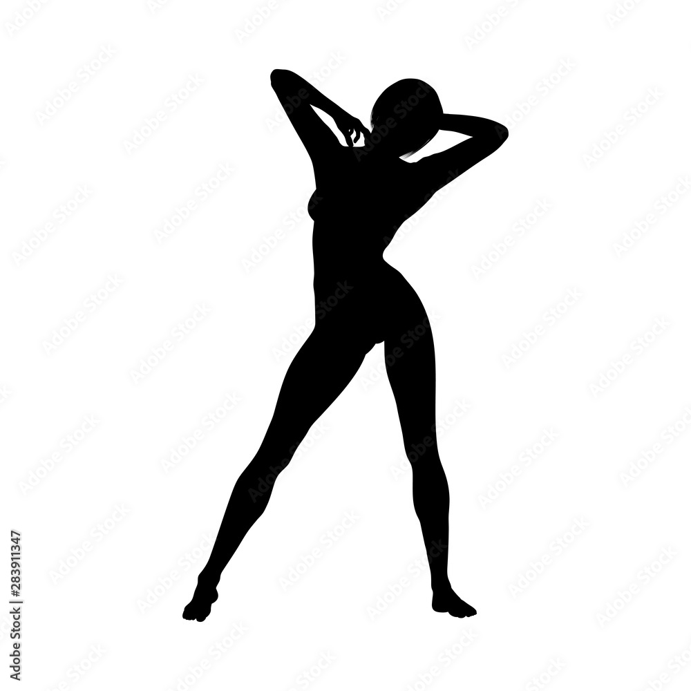 Naked sexy girls silhouette