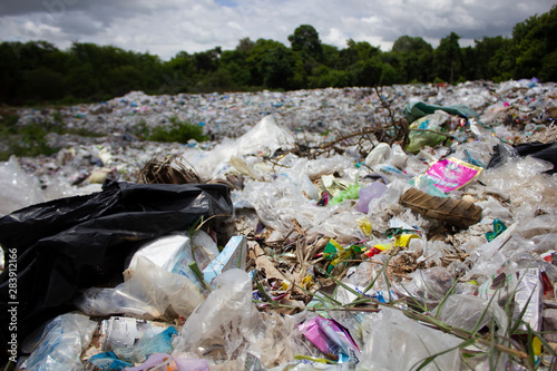 large garbage pile - background image © sarawut