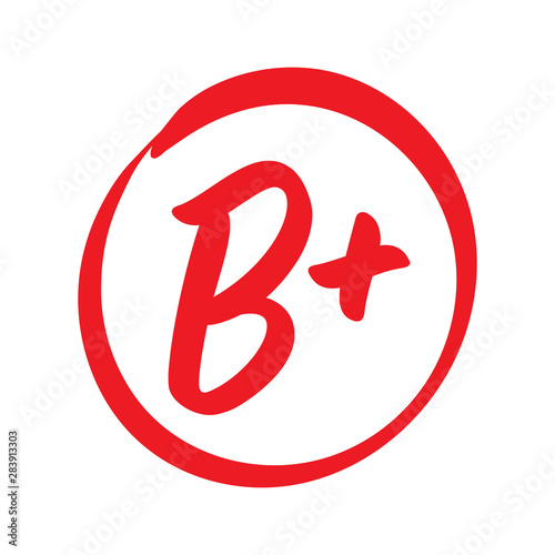Vector B Plus Red Grade Mark