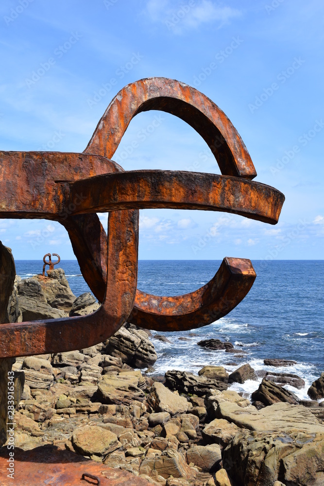 Fototapeta premium Widok na morze w mieście San Sebastián Kraj Basków Hiszpania Europa