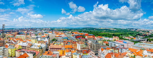 The city center of Pilsen in the Czech Republic