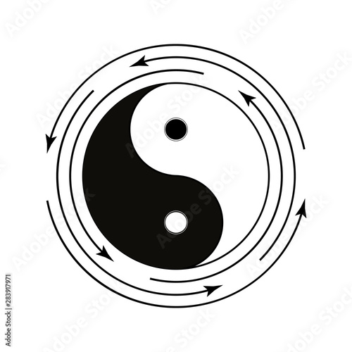 Ying yang symbol of harmony and balance