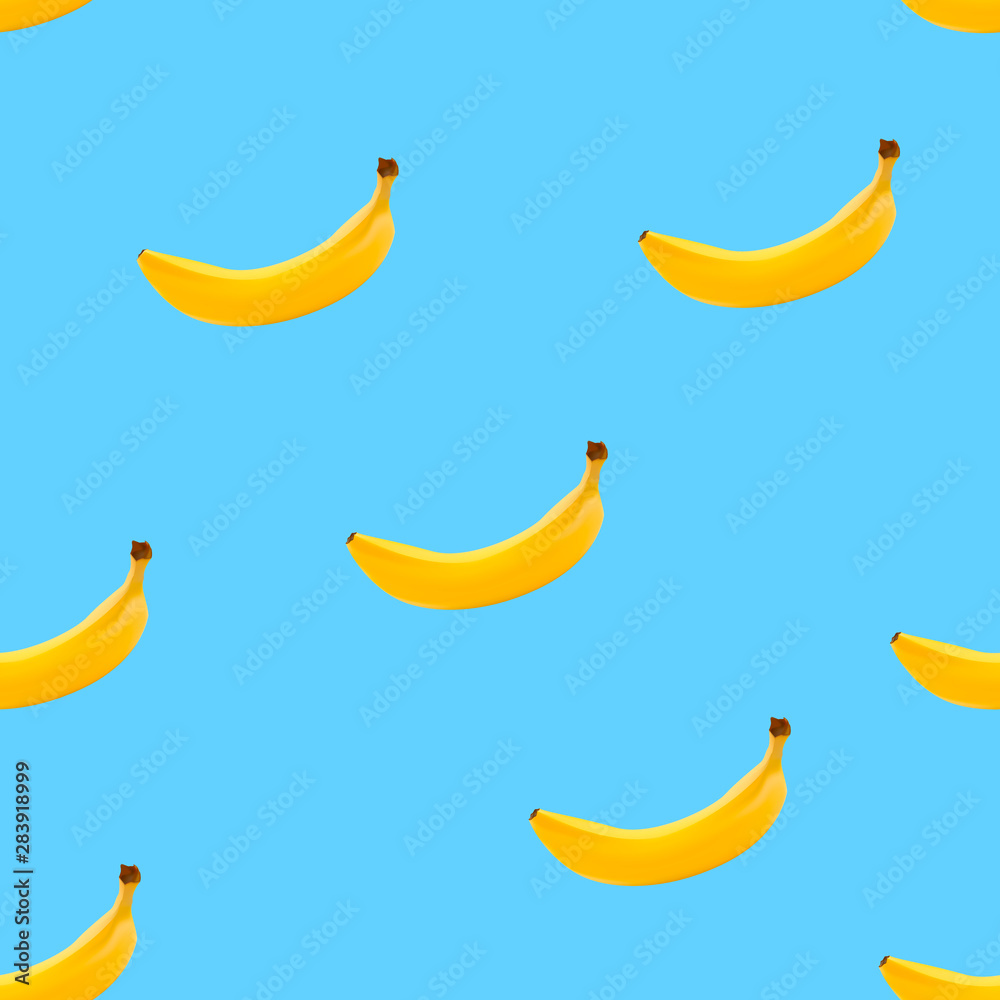 Seamless pattern. Banana background. Vector illustration