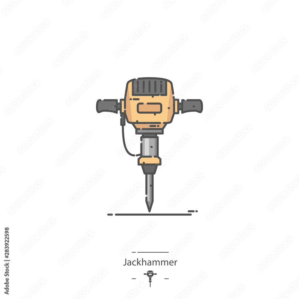 Jackhammer - Line color icon