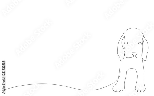 Beagle puppy, cute dog vector illustration