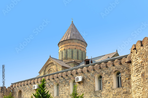 Walls and cone-shaped dome of Svetitskhoveli temple