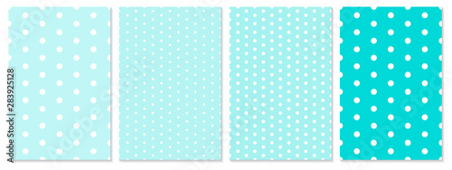 Polka dot pattern vector. Baby background.