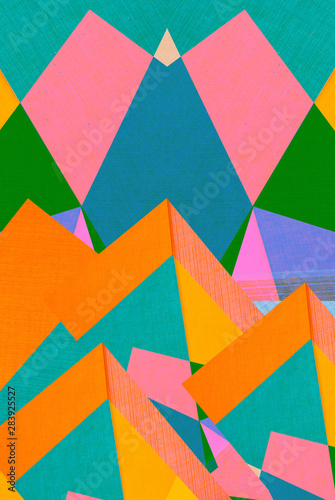 colorful abstract background - paper design - geometric shapes