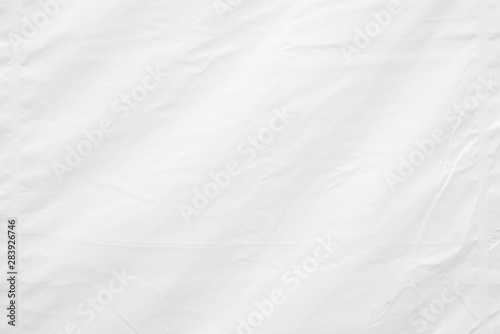 White Wrinkled Canvas Texture Background. photo