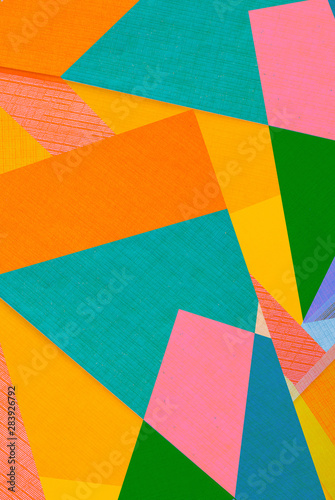 colorful abstract background - paper design - geometric shapes