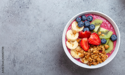 Healthy acai smoothie bowl photo