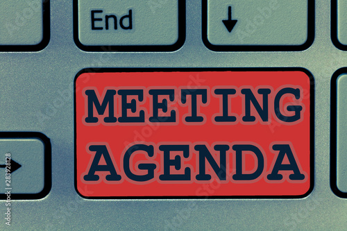 Wallpaper Mural Writing note showing Meeting Agenda. Business photo showcasing An agenda sets clear expectations for what needs to a meeting. Torontodigital.ca