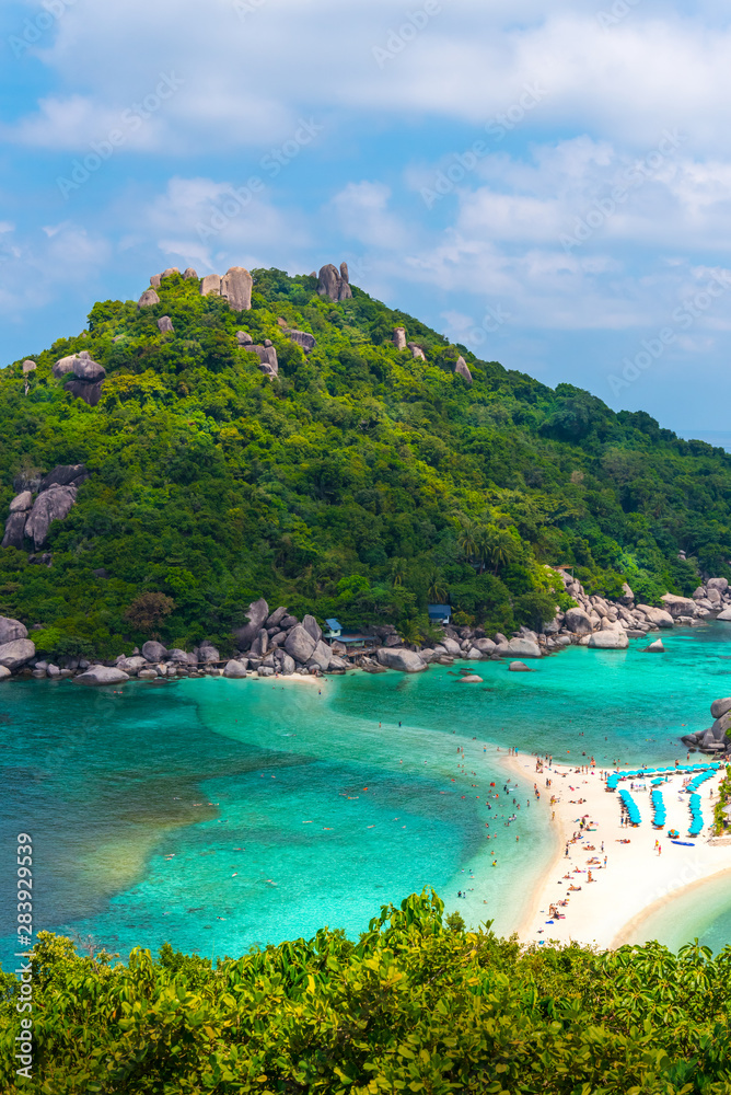 Obraz premium Punkt widokowy na wyspie Nangyuan, Koh Tao, Suratthani, Tajlandia