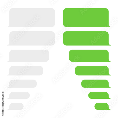 Message bubbles design template for messenger chat or website. Modern vector illustration flat style