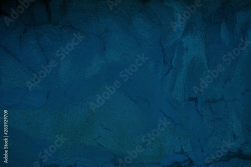 Blue Grunge Concrete Wall Texture Background. © mesamong