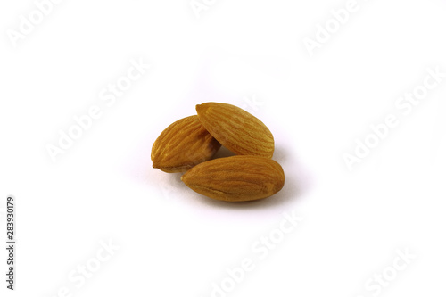ALMOND WITH WHITE BACKGROUND - HEALTHY FOOD