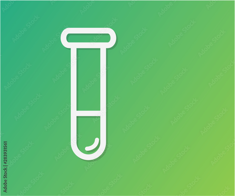 vector thin line medic test tube icon vector thin line medic test tube icon
