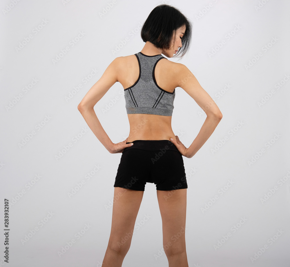 sporty woman in sportswear on white background. healthy sport fitness lifestyle sporty woman in sportswear on white background. healthy sport fitness lifestyle