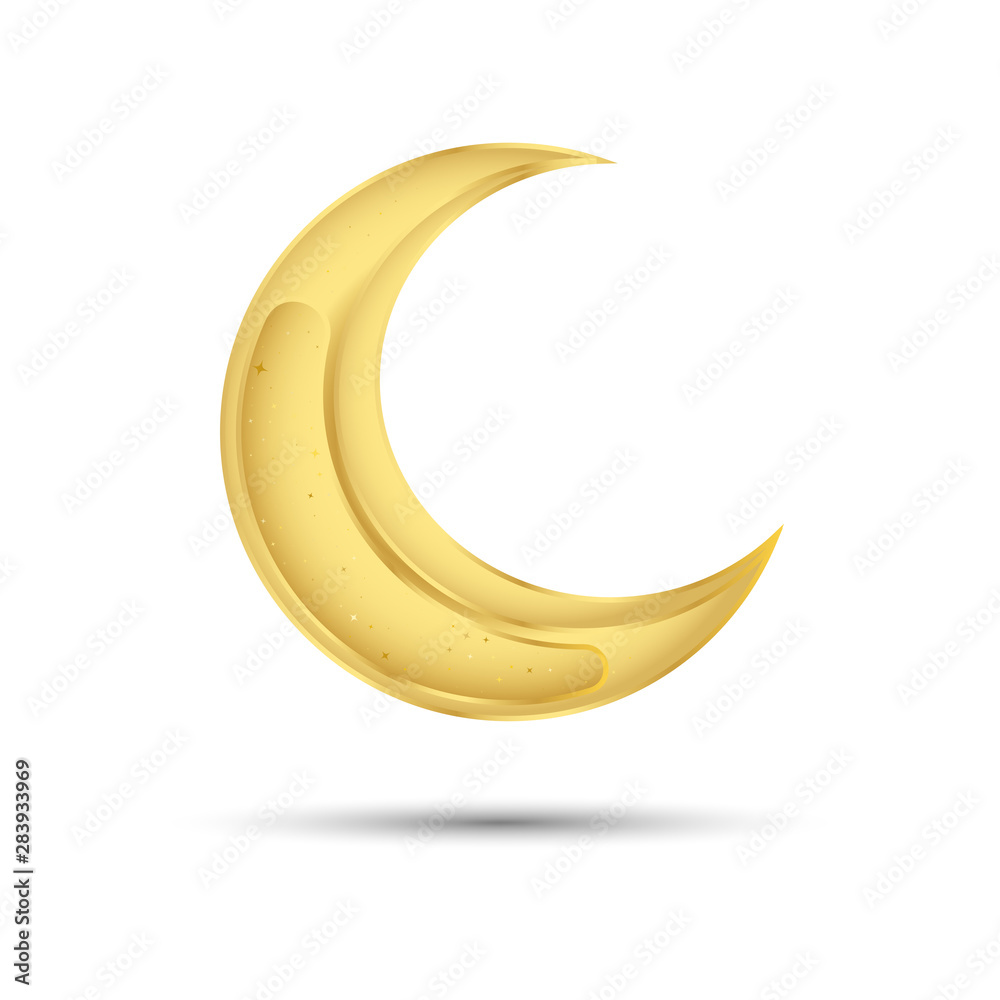 Golden moon for muslim feast of the holy month of Ramadan Kareem and other Muslim holidays. Golden moon for muslim feast of the holy month of Ramadan Kareem and other Muslim holidays.