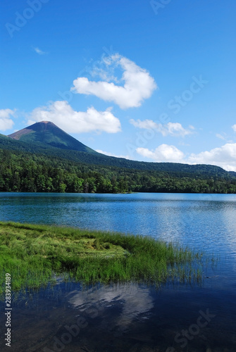mount Akan Fuji  mount Meakan and Lake Onneto  Ashoro  Hokkaido  Japan