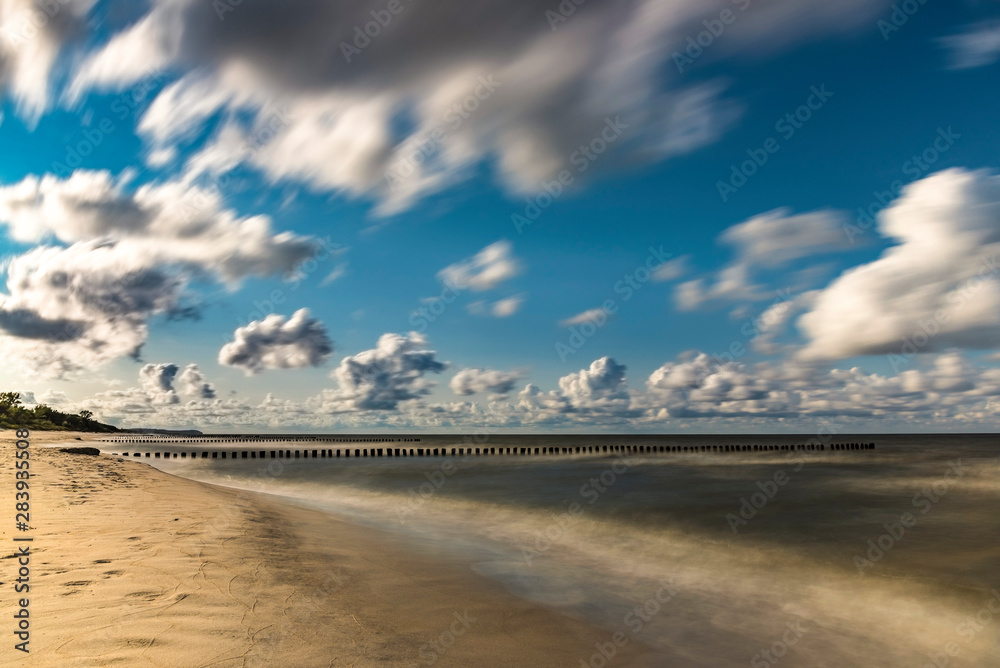 Beautiful see landscape with clouds, panorama Beautiful see landscape with clouds, panorama