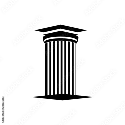 column logo template vector icon design