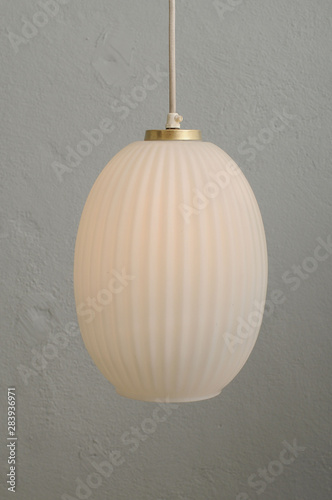 Hanging electrc lamp, danisch design, vintage lamp photo
