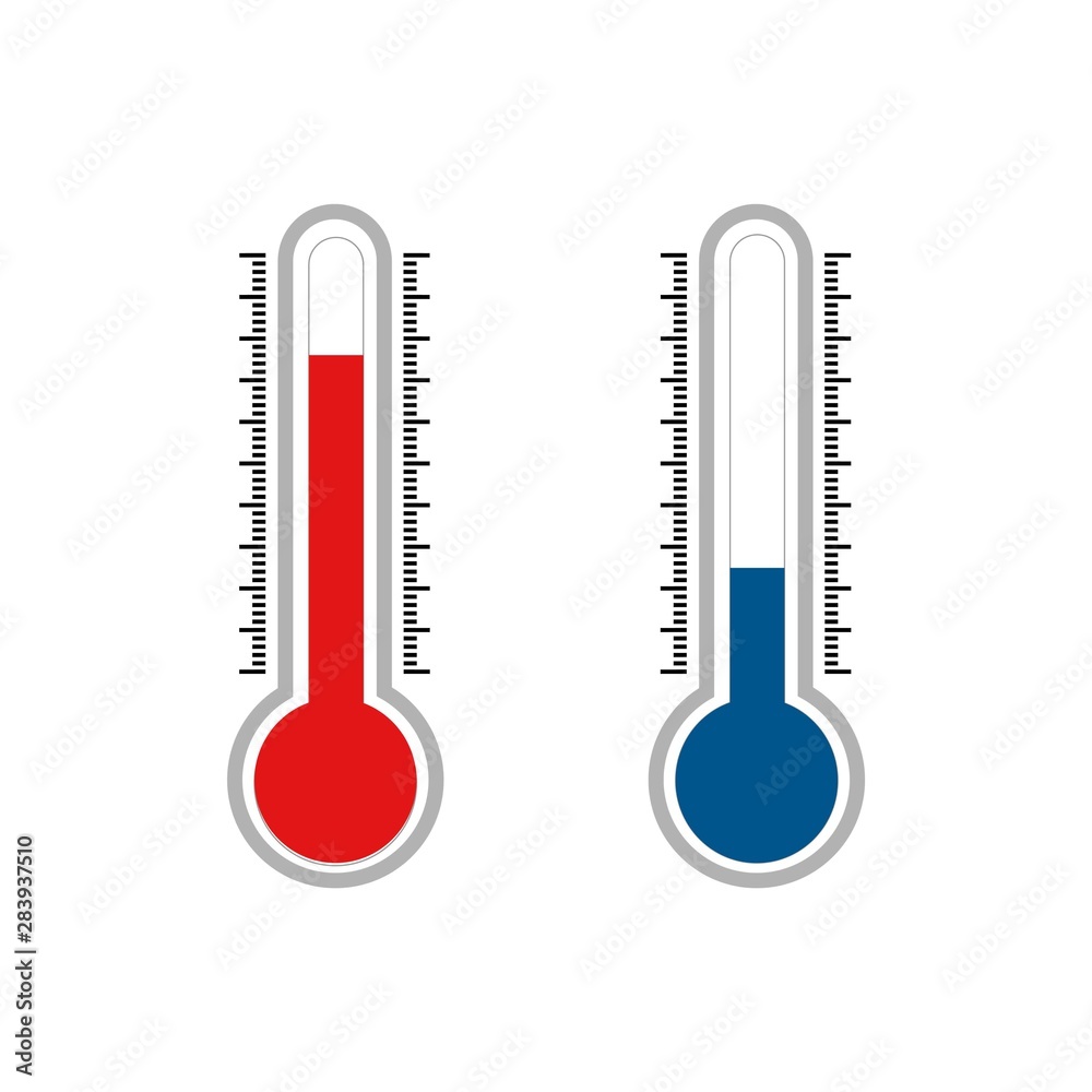 Thermometer flat icon vector set Thermometer flat icon vector set