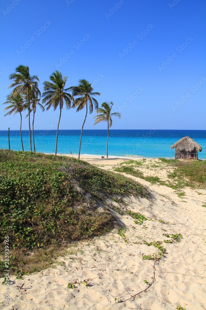 Cuba beach - Playas Del Este. Beautiful beach landscape.