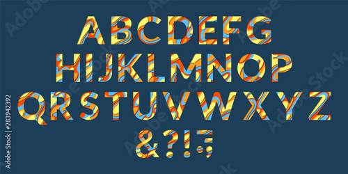 ABC letters design. 3d characters alphabet font