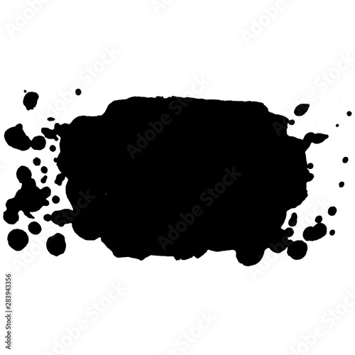 Abstract black ink blot background. Vector illustration. Grunge texture for cards and flyers design. A model for the creation of digital brushes