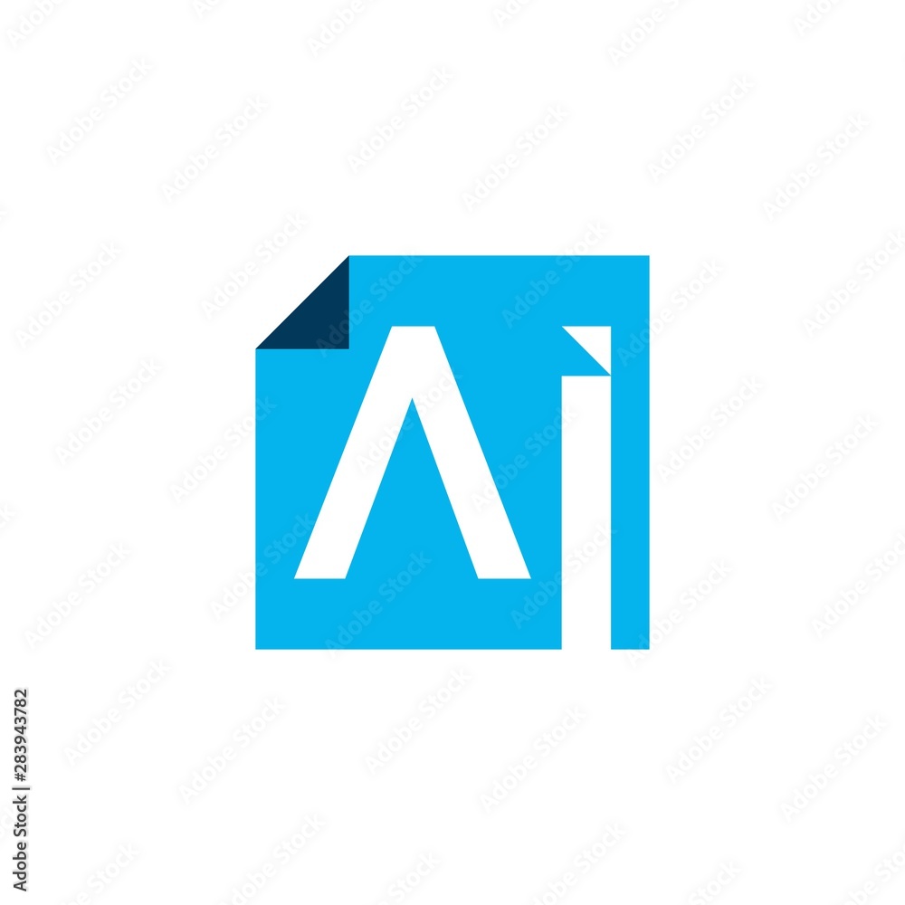 simple typography ai paper vector logo simple typography ai paper vector logo