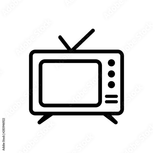 Television Icon Vector. TV Illustration symbol. video logo.