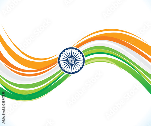 abstract artistic creative tri color wave background