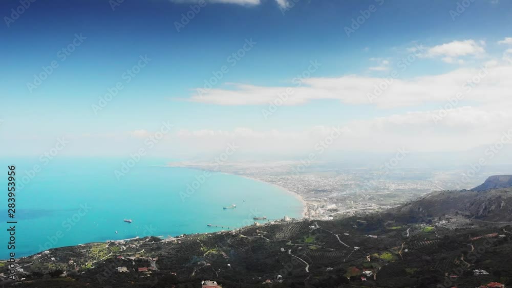 Mountain landscape and seascape Mountain landscape and seascape