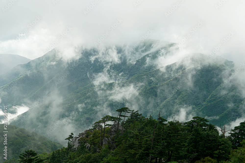 Obraz premium Mount Tsurugi in Tokushima, Japan