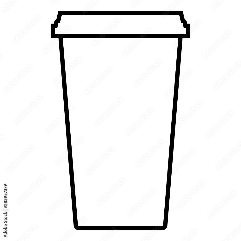 Coffee Cup line icon, logo isolated on white background Coffee Cup line icon, logo isolated on white background