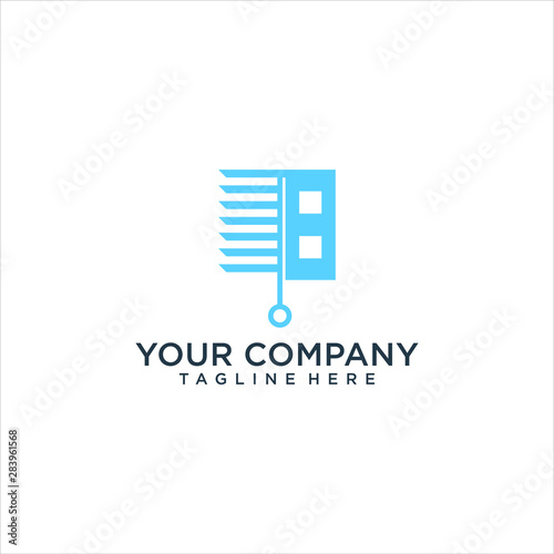 windows coverings logo vector abstract graphic