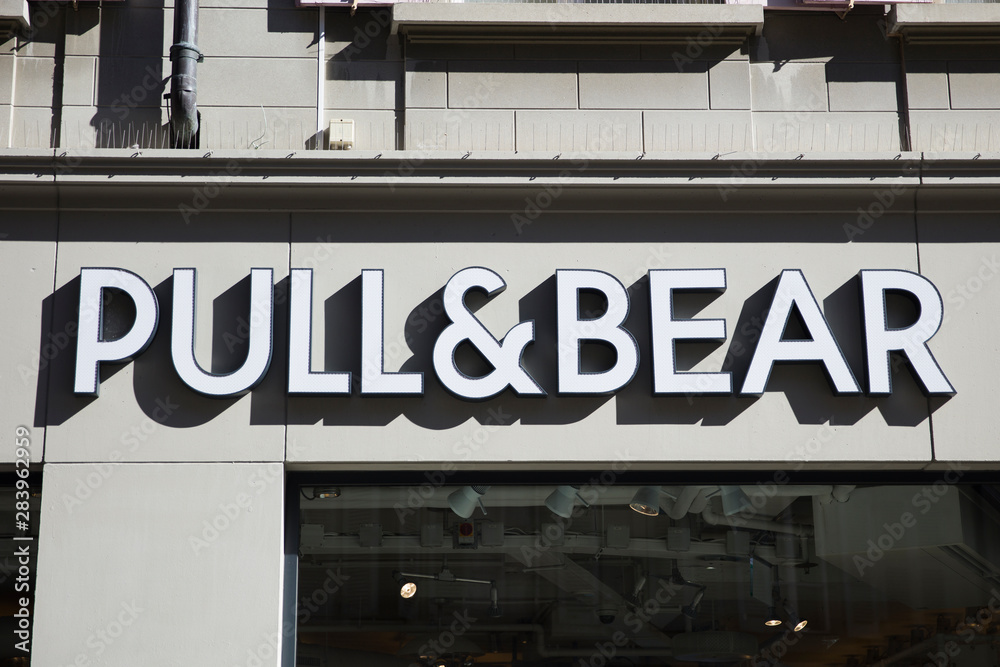 Detail of the Pull & Bear store in Lausanne, Switzerland. It is a Spanish  clothing and accessories retailer founded in 1986. Stock Photo | Adobe Stock