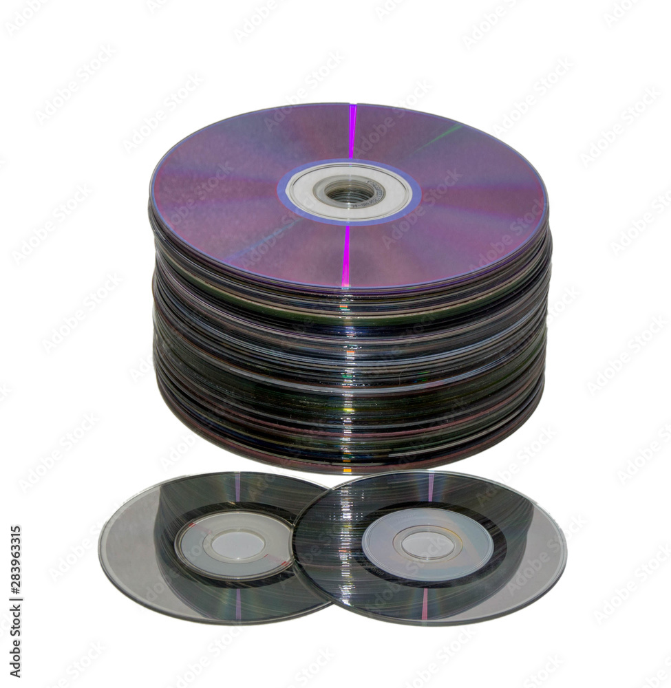 Round CD on white isolate background Round CD on white isolate background