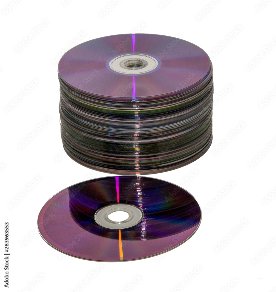 Round CD on white isolate background Round CD on white isolate background