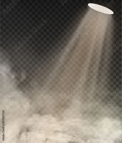 light lamp and Smoke isolated on transparent background